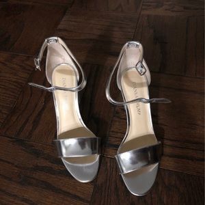 Ivanka Trump Silver Glitter Heels